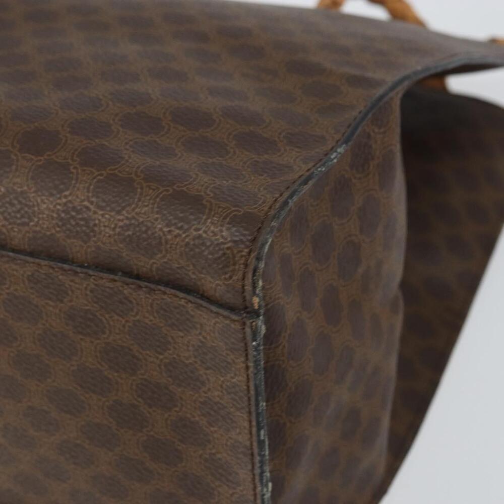 CELINE Macadam Canvas Hand Bag PVC Leather Brown Gold Auth 161051 - Picture 15 of 16